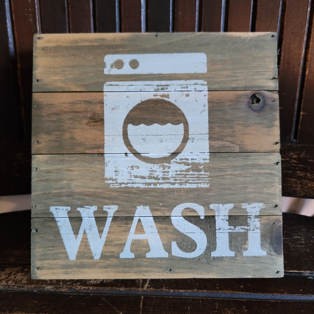 Rustic Wooden Laundry Signs - Picture 2 of 4